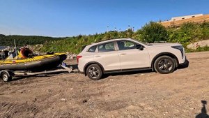 Haval Jolion 2024 4wd вытягиваю лодку.