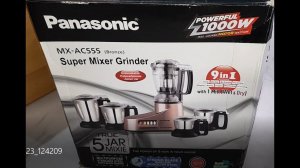 Panasonic Super Mixer Grinder MX AC555 5 Jar quick Unboxing