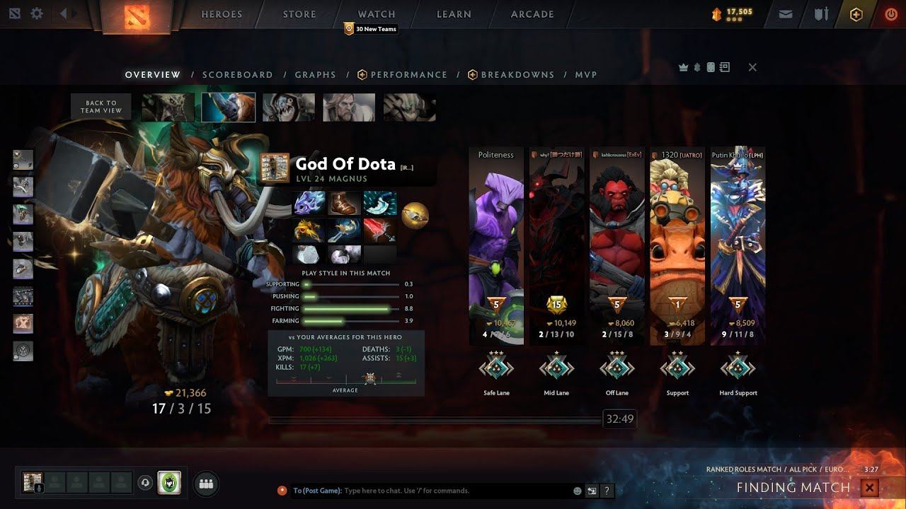 Magnus Midlane Gameplay Ez Sf In Lane #dota2 #magnus #crazygamer #carry