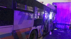 Пассажирский автобус врезался в грузовик в Ленинградской области. Пострадали 11 человек