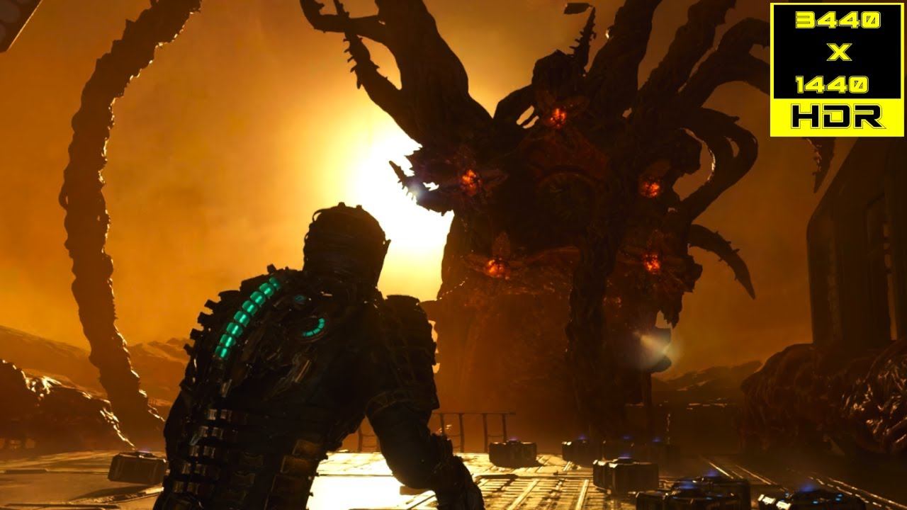 Dead Space Remake The Hivemind Boss Fight Ending - Ultrawide HDR