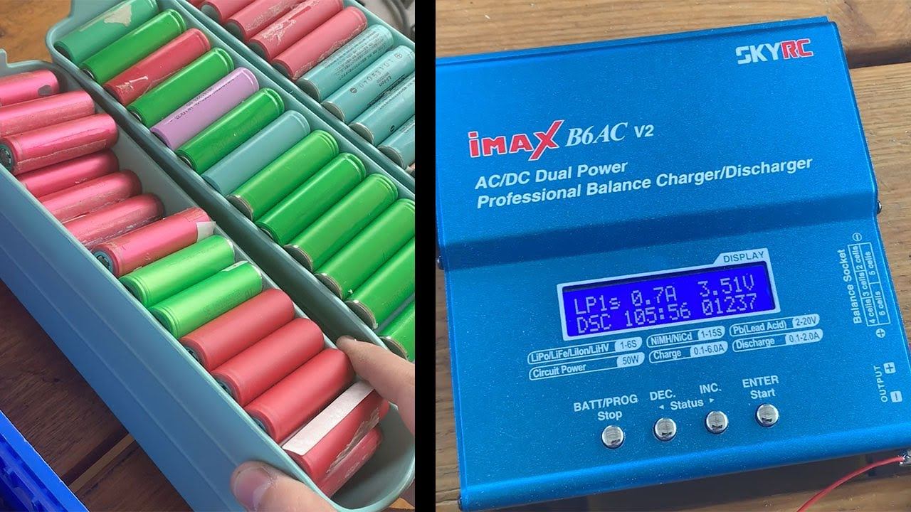 Laptop Battery Recovery - 18650 Cell Testings смотреть онлайн