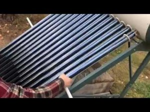 Демонтаж солнечного вакуумного коллектора для нагрева воды. Часть 8