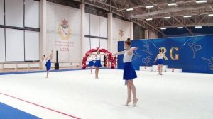 Показательное выступление гимнасток