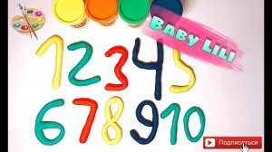 ЛЕПИМ ЦИФРЫ ИЗ ПЛАСТИЛИНА! УЧИМ ЦИФРЫ ОТ 1 ДО 10! LOOKING NUMBERS FROM PLASTINE! LEARN NUMBERS!