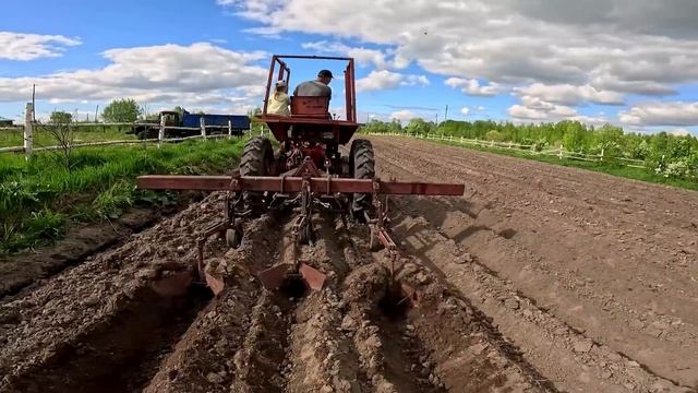 Как я жил без этого трактора? Т-25А садит картошку! Варварский способ посадки картофеля!