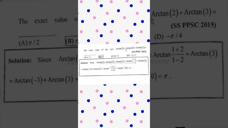 Is arctan and tan 1 the same?||What are the possible values of arctan 1?