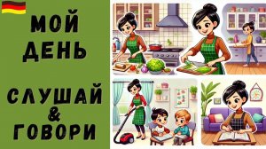 Немецкий на слух | Мой день на немецком 🇩🇪