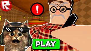 ПОБЕГ ОТ СУМАСШЕДШЕГО МИСТЕРА ПОПСТЕРА в РОБЛОКС 😲 Челлендж 24 часа в ROBLOX