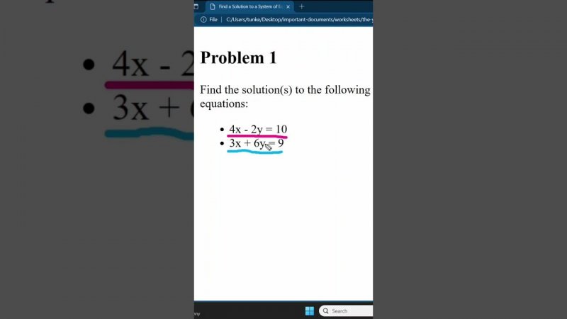 Desmos   Solve a System of Equations #maths #math #mathematics #education #algebra #desmos