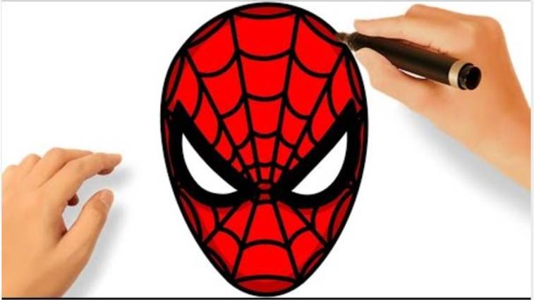 КАК ЛЕГКО НАРИСОВАТЬ МАСКУ ЧЕЛОВЕКА-ПАУКА 🕷 смотреть онлайн