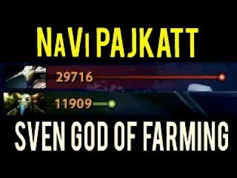 NaVi Pajkatt Sven GOD of FARMING + Insane Build 7.06f Meta Dota 2 смотреть онлайн