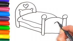 Как нарисовать кровать. Рисуем предметы мебели вместе с детьми. Учимся рисовать простые картинки