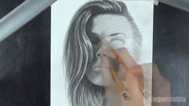 ЖЕНСКИЙ ПОРТРЕТ ЗА 1 МИНУТУ -  Школа рисования Арт-Матита