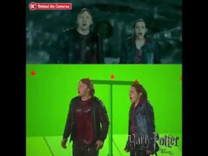 За кулисами кадры из Гарри Поттера и Дары Смерти Часть 2