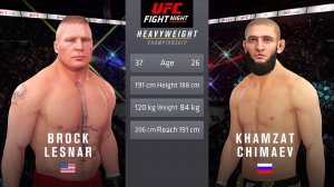 Брок Леснар против Хамзата Чимаева Полный бой - UFC 4 Fight Night