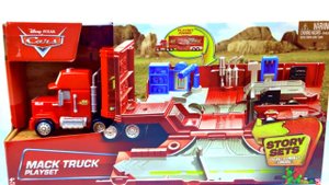 Disney Cars Mack Truck Playset Story Set and Radiator Springs Lightning McQueen Toys