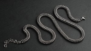 Мужская цепочка на шею из нержавеющей стали Анаконда мини