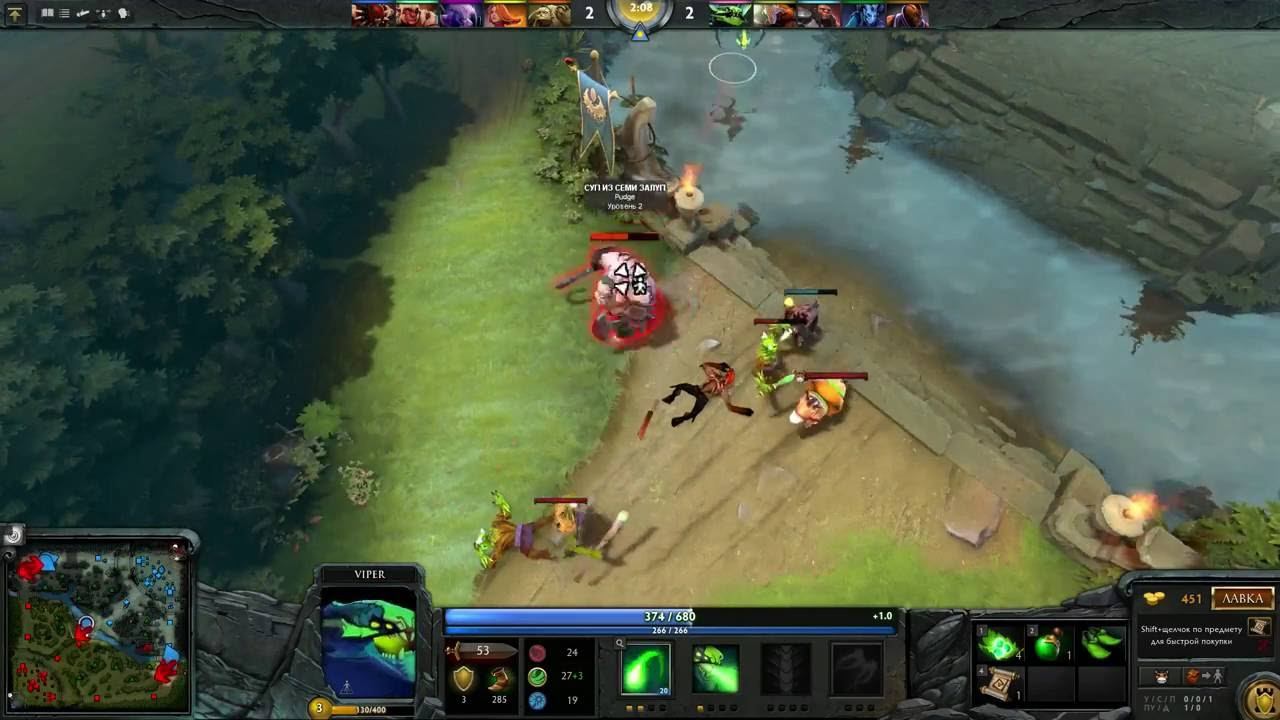 Научите играть в Dota 2!!! пишите что не так! №2 смотреть онлайн