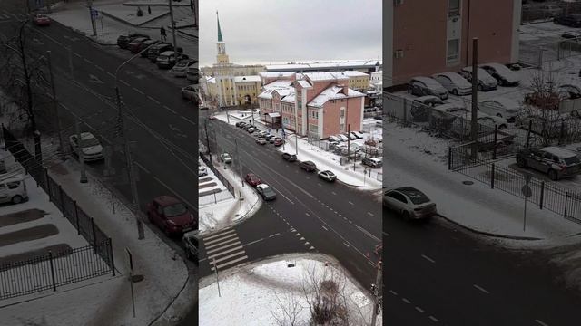 Дороги в Ярославле. Зимняя разметка. Улица Победы.