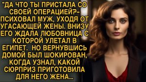 Муж уехал отдыхать в Египет с любовницей, а когда вернулся жена приготовила огромный  сюрприз...