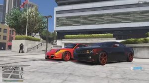 Porsche 911 Turbo S vs Chevrolet Camaro SS будет бешенная гонка между немцем и американцем в GTA5,