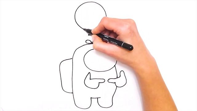 Как нарисовать и раскрасить героя Among Us смотреть онлайн