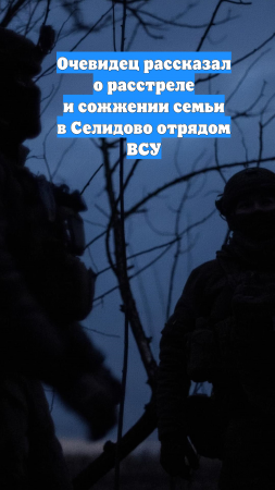 Очевидец рассказал о расстреле и сожжении семьи в Селидово отрядом ВСУ