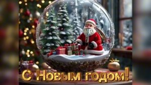 С Новым годом! Волшебная музыкальная открытка.