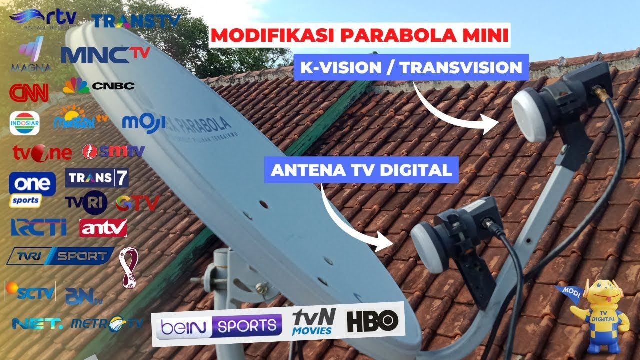 Menggabungkan K-vision Dengan Antena TV Digital Dalam Satu Parabola смотреть онлайн