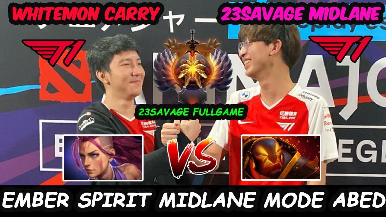 T1 23Savage Ember Spirit MIDLANE vs Whitemon Anti Mage Carry - Ranked Perspective Dota 2 Fullgame