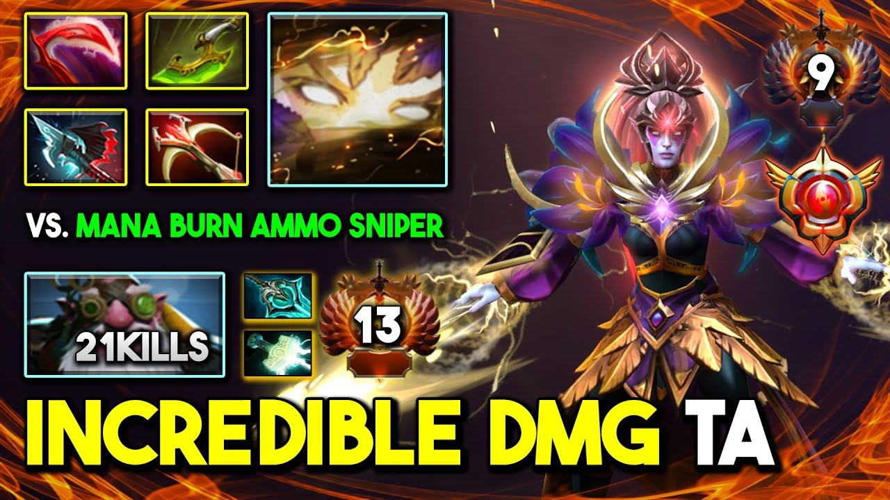 INCREDIBLE DAMAGE QUEEN Templar Assassin Full Physical Build Vs. Mana Burn Ammo Sniper 7.35c DotA 2 смотреть онлайн