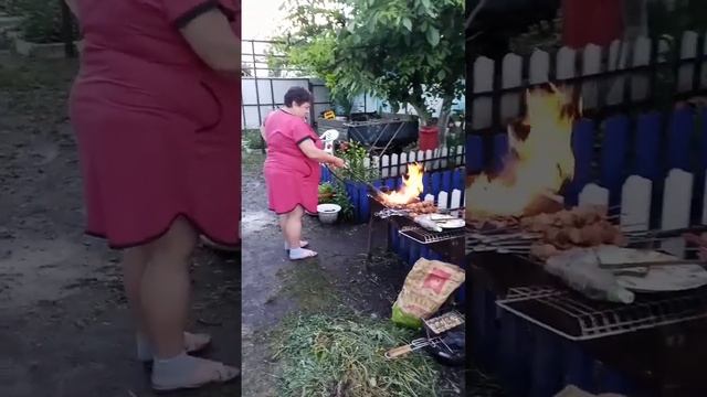 Шашлычок.Справляемся без мужиков.