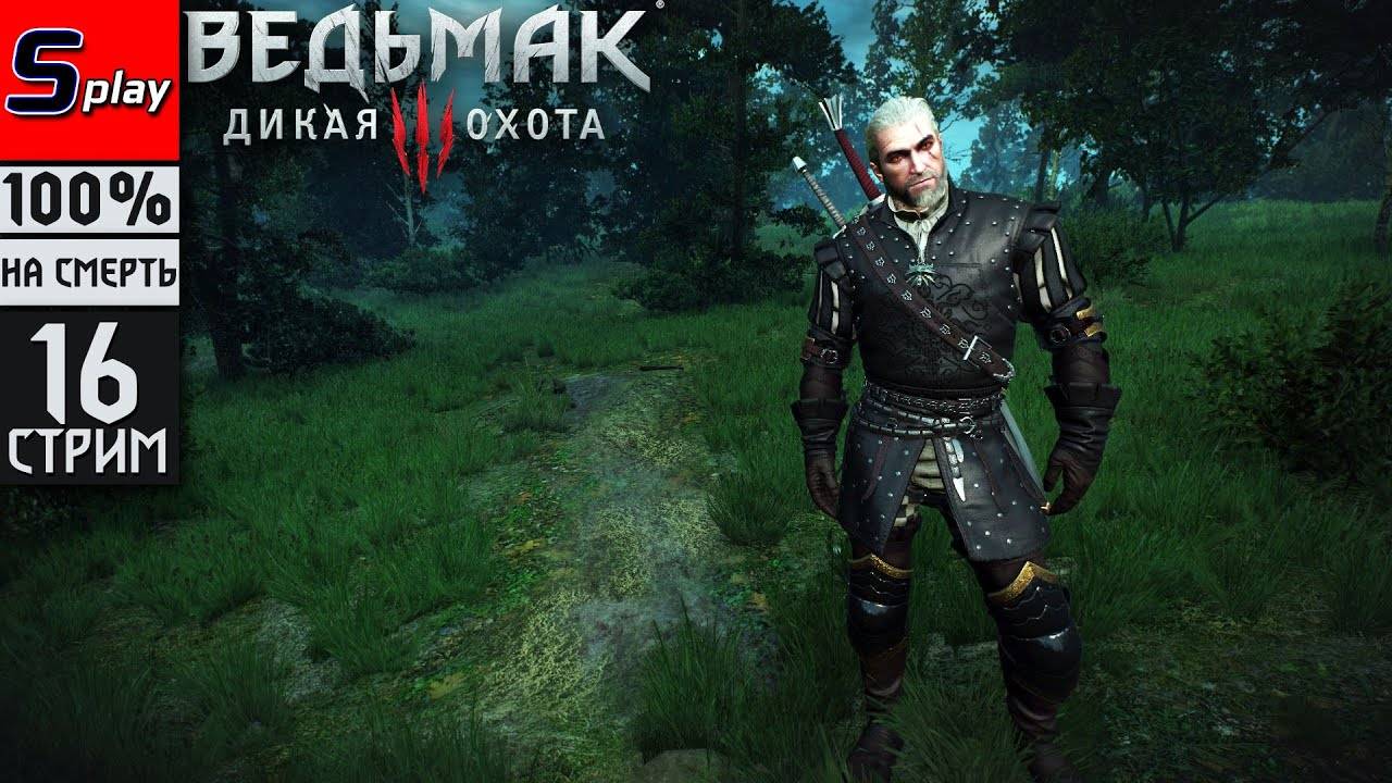 The Witcher 3 Wild Hunt на 100% (НА СМЕРТЬ) - [16-стрим] - Лешачиха. Доспех школы Грифона