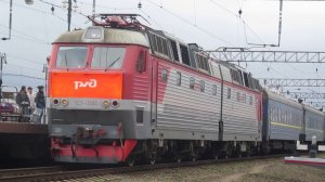 Прибытие ЧС7-094 с поездом№006К Киев-Москва на Киевский вокзал Москвы 6.10.2018