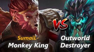 How to Monkey King mid vs Outworld Destroyer (feat. SumaiL-) | First 10 minutes