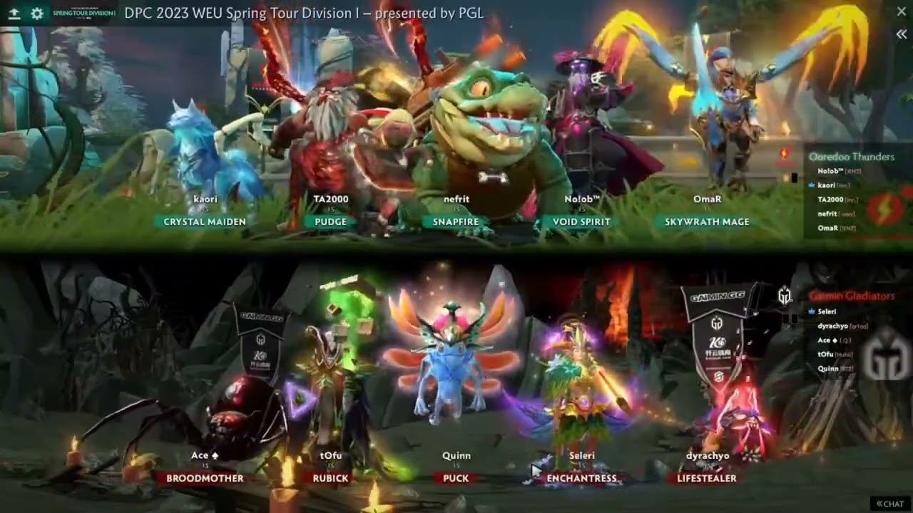 GAIMIN GLADIATORS VS OOREDOO THUNDERS - DPC WEU SPRING 2023 DIV 1 DOTA 2