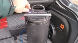 Портативная колонка на автокомпонентах. Магнитола Fanky, акустика AMP Mass 6.5