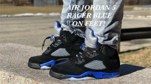 2022 AIR JORDAN 5 "RACER BLUE🔵" "REVIEW AND ON FEET!