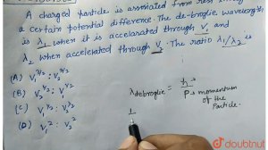 A photon sensitive metallic surface emits electrons when X-rays of wavelength lambda fal on it. ...