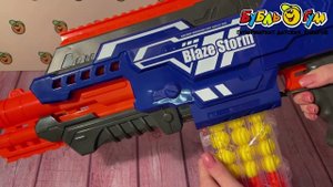 Бластер BLAZE STORM на батарейках обойма 25зарядов
