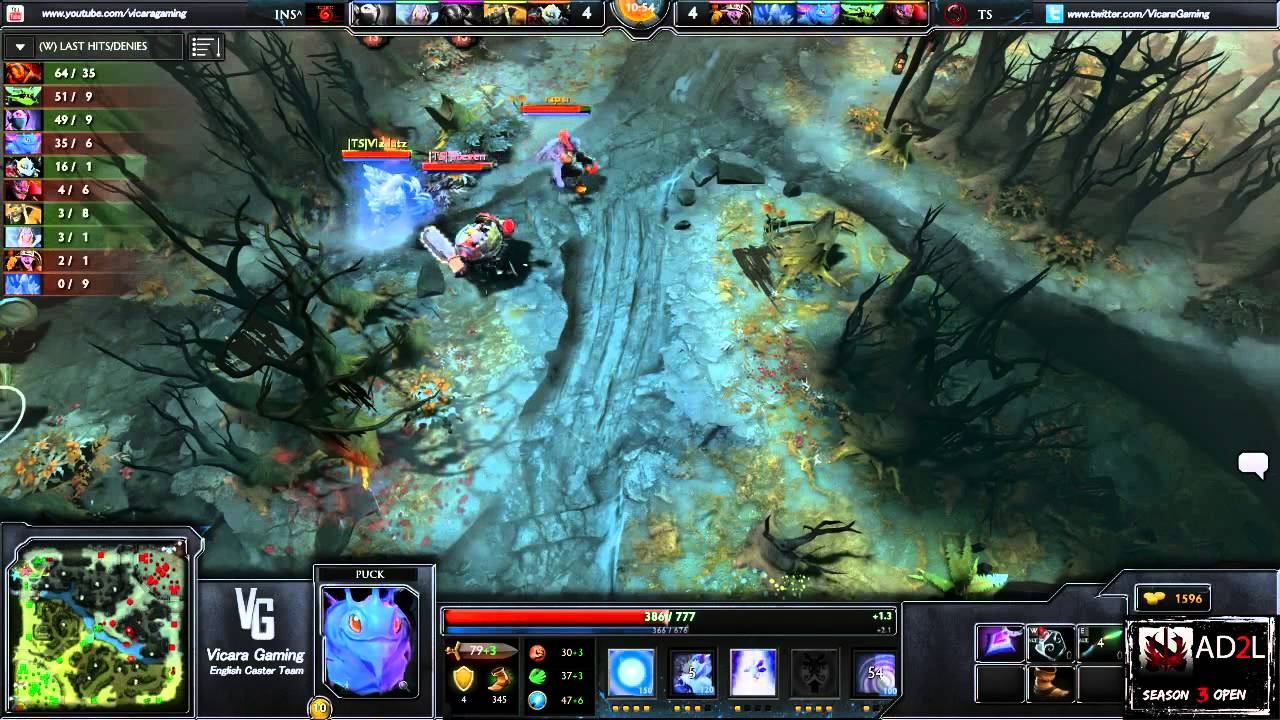 VicaraGaming DotA 2 English Stream - AD2L - INS^ vs TS смотреть онлайн