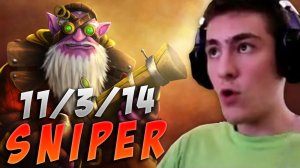 ПОТНАЯ ИГРА СНАЙПЕР ДОТА 2 | gameplay Sniper dota 2 | guide гайд на снайпера 2016