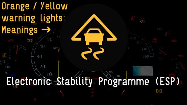 ORANGE Yellow Warning lights on dashboard in car Meanings of symbols  Explanation of in