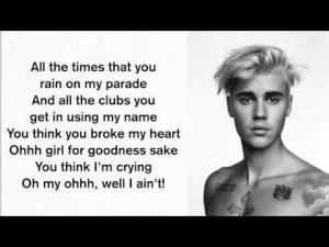 (Justin bieber) Love yourself lyrics