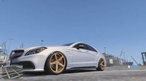 Mercedes-Benz CLS AMG дрифт на самом мощном мерине в доках GTA 5,