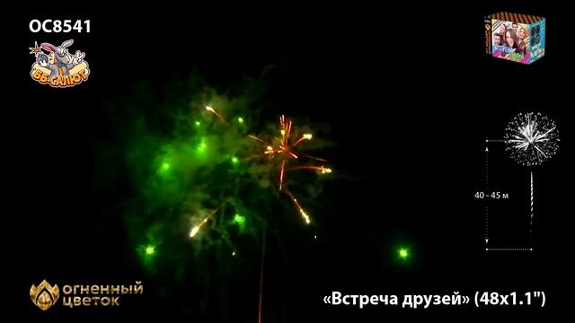 ОС8540 Фейерверки, Батареи салютов Встреча друзей (1.1х48) смотреть онлайн