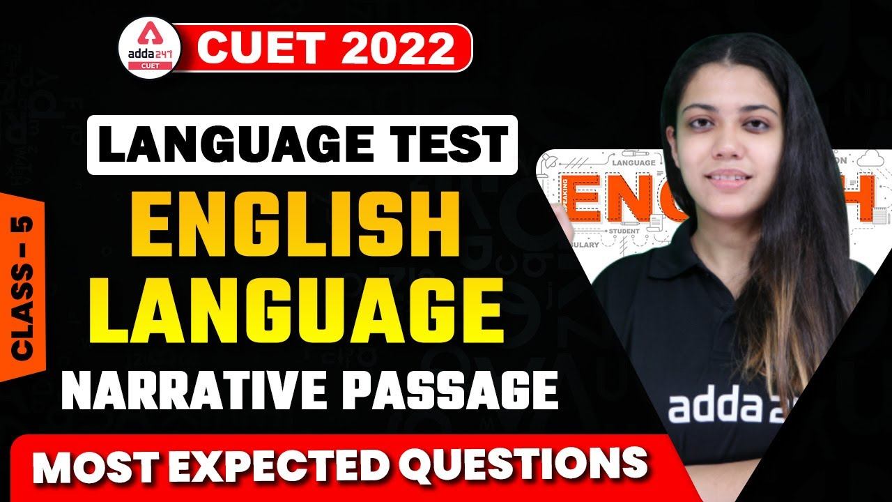 CUET 2022 | Reading Comprehension |Narrative Passage | English Language Test Class 5