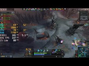 Dota 2 - RTX 3070 Ti + i5 11400F - 1440p Max & Low Settings - Benchmark Fps Test