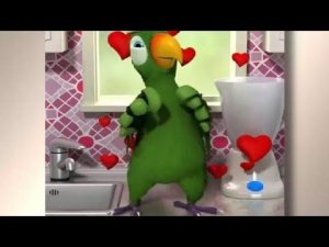 Играть в говорящего Пьера. Попугай играет на гитаре